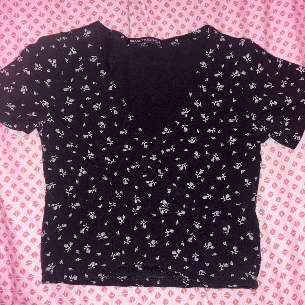 Brandy Melville cropped top floral print
